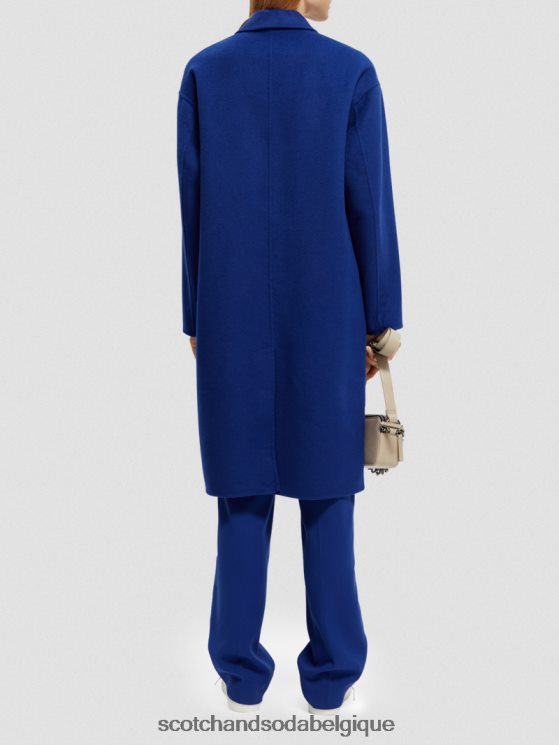 vêtements Scotch & Soda manteau à double boutonnage en laine mélangée- Scotch and Soda femme mélange bleu vif 6BZRBF140