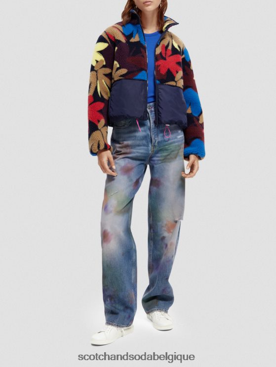 vêtements Scotch & Soda veste anorak en polaire teddy- Scotch and Soda shop near me camouflage de fleurs 6BZRBF135