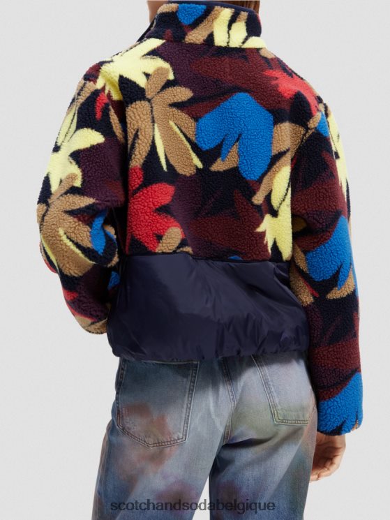 vêtements Scotch & Soda veste anorak en polaire teddy- Scotch and Soda shop near me camouflage de fleurs 6BZRBF135
