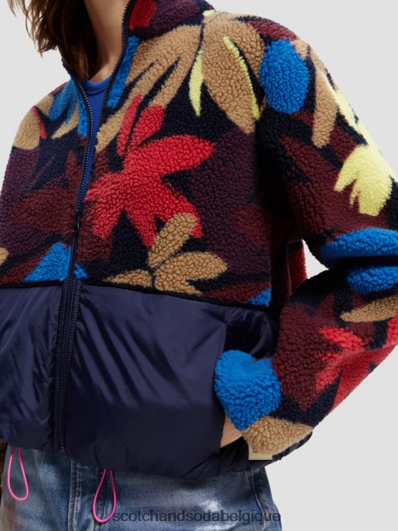 vêtements Scotch & Soda veste anorak en polaire teddy- Scotch and Soda shop near me camouflage de fleurs 6BZRBF135