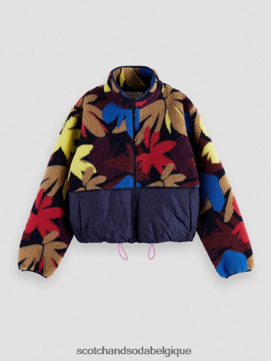 vêtements Scotch & Soda veste anorak en polaire teddy- Scotch and Soda shop near me camouflage de fleurs 6BZRBF135