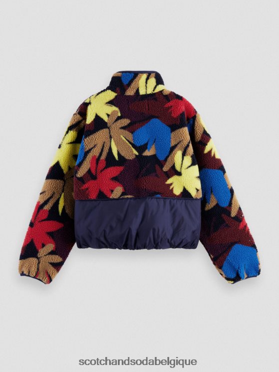 vêtements Scotch & Soda veste anorak en polaire teddy- Scotch and Soda shop near me camouflage de fleurs 6BZRBF135