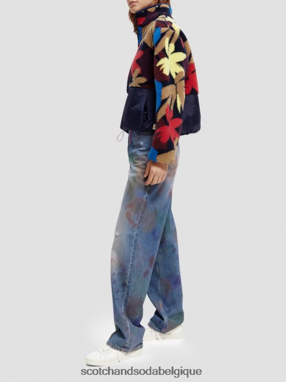 vêtements Scotch & Soda veste anorak en polaire teddy- Scotch and Soda shop near me camouflage de fleurs 6BZRBF135