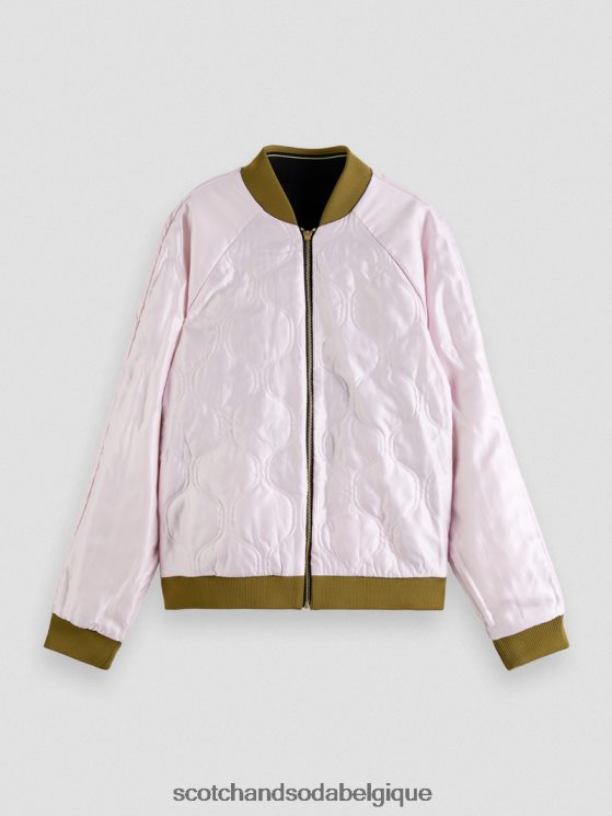 vêtements Scotch & Soda veste bomber à broderies raglan- Scotch and Soda Namur noir 6BZRBF130