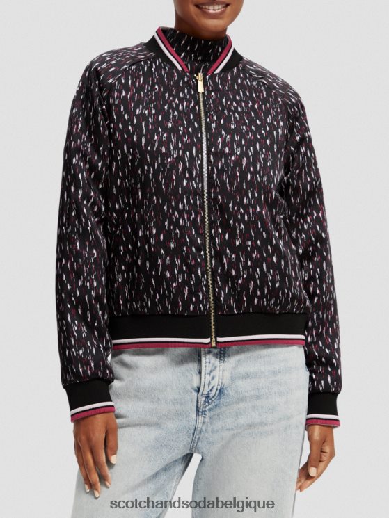 vêtements Scotch & Soda veste bomber matelassée réversible imprimée- Scotch and Soda parfum pluie ikat 6BZRBF133
