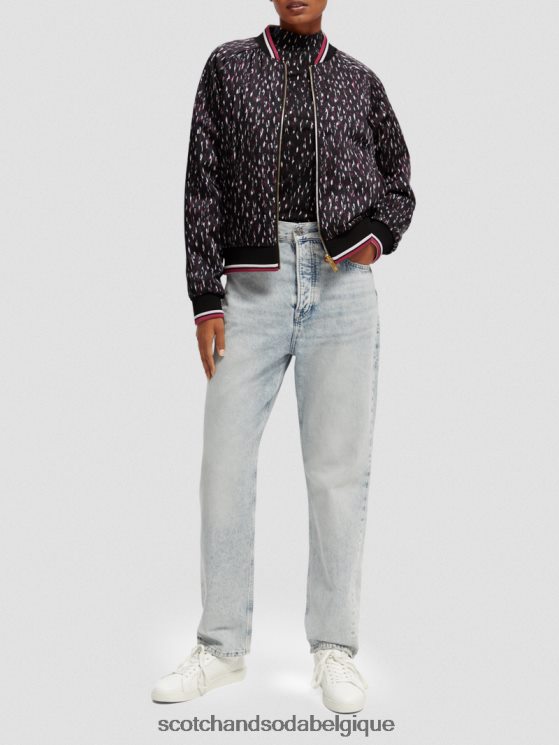 vêtements Scotch & Soda veste bomber matelassée réversible imprimée- Scotch and Soda parfum pluie ikat 6BZRBF133
