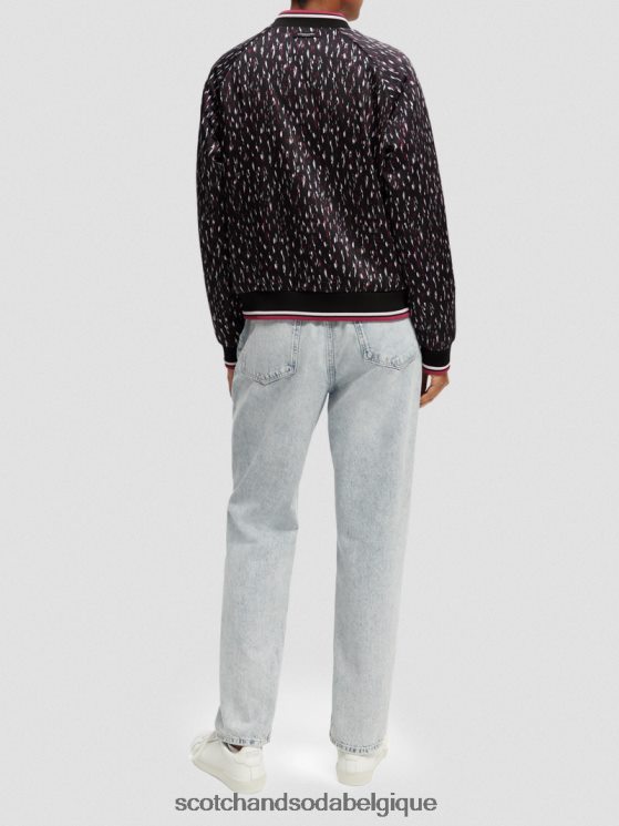 vêtements Scotch & Soda veste bomber matelassée réversible imprimée- Scotch and Soda parfum pluie ikat 6BZRBF133