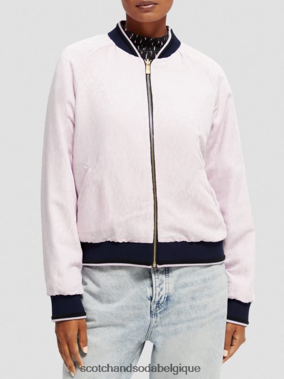 vêtements Scotch & Soda veste bomber matelassée réversible imprimée- Scotch and Soda parfum pluie ikat 6BZRBF133