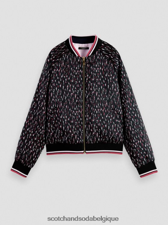vêtements Scotch & Soda veste bomber matelassée réversible imprimée- Scotch and Soda parfum pluie ikat 6BZRBF133