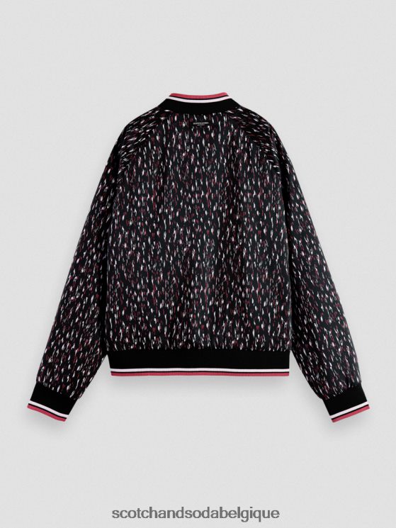 vêtements Scotch & Soda veste bomber matelassée réversible imprimée- Scotch and Soda parfum pluie ikat 6BZRBF133