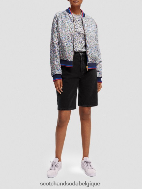 vêtements Scotch & Soda veste bomber matelassée réversible imprimée- Scotch and Soda shop online Rosaria kaki 6BZRBF134