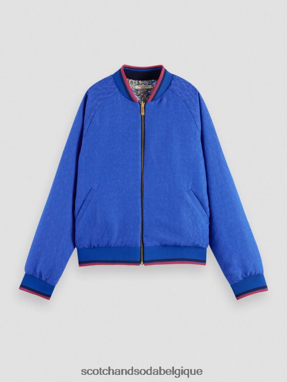 vêtements Scotch & Soda veste bomber matelassée réversible imprimée- Scotch and Soda shop online Rosaria kaki 6BZRBF134