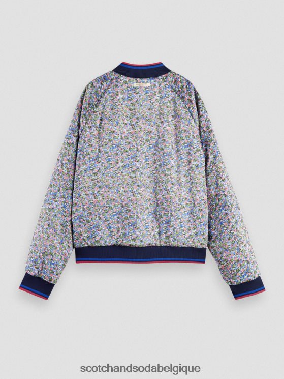 vêtements Scotch & Soda veste bomber matelassée réversible imprimée- Scotch and Soda shop online Rosaria kaki 6BZRBF134