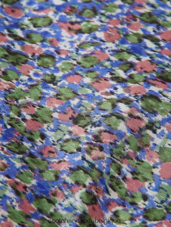 vêtements Scotch & Soda veste bomber matelassée réversible imprimée- Scotch and Soda shop online Rosaria kaki 6BZRBF134