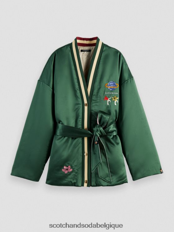 vêtements Scotch & Soda veste bomber réversible style kimono à broderies- Scotch and Soda Liﾨﾨge militaire 6BZRBF132
