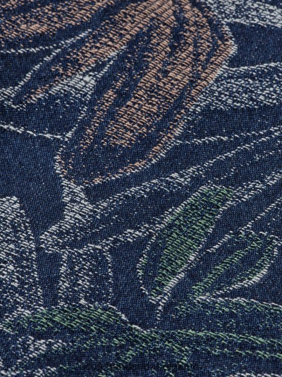 vêtements Scotch & Soda veste en jean à jacquard fleuri- Scotch and Soda Belgique indigo lavé 6BZRBF146