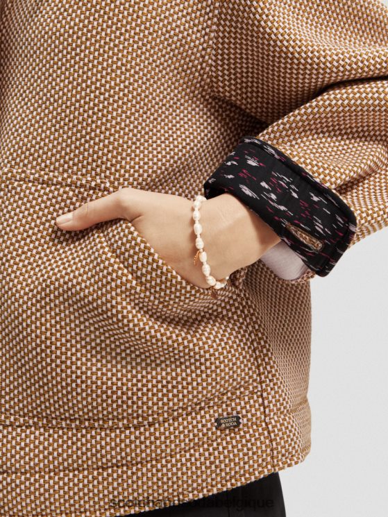 vêtements Scotch & Soda veste tissée en boucles- Scotch and Soda Belgique lavande 6BZRBF137