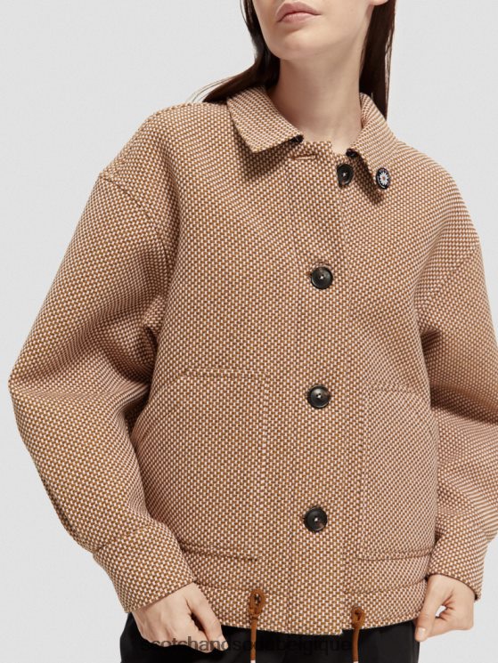 vêtements Scotch & Soda veste tissée en boucles- Scotch and Soda Belgique lavande 6BZRBF137
