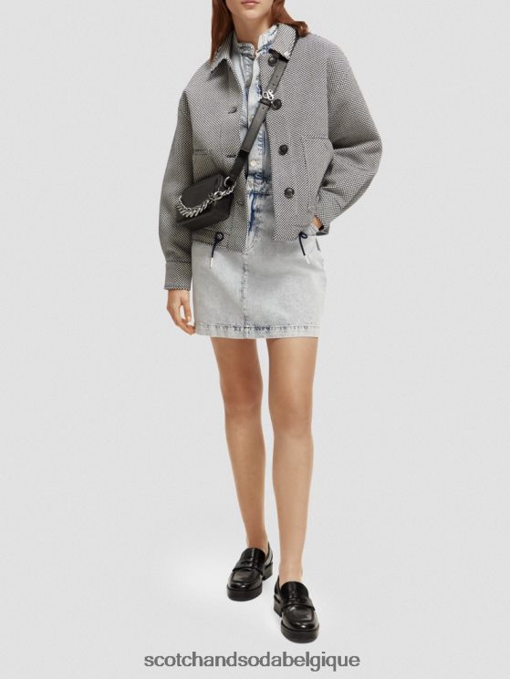 vêtements Scotch & Soda veste tissée en boucles- Scotch and Soda outlet marine 6BZRBF136