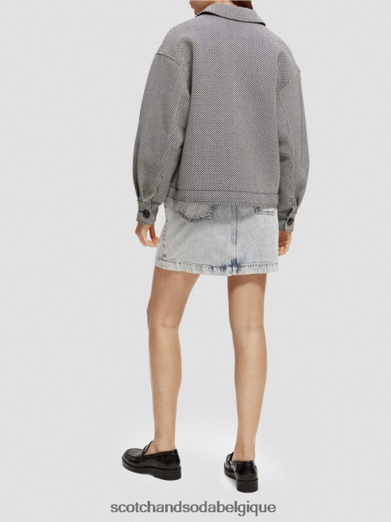 vêtements Scotch & Soda veste tissée en boucles- Scotch and Soda outlet marine 6BZRBF136