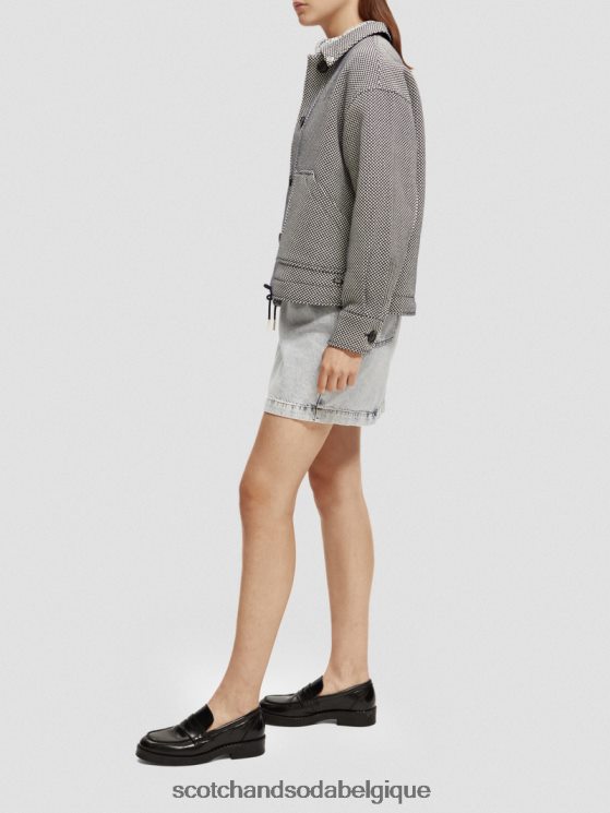 vêtements Scotch & Soda veste tissée en boucles- Scotch and Soda outlet marine 6BZRBF136