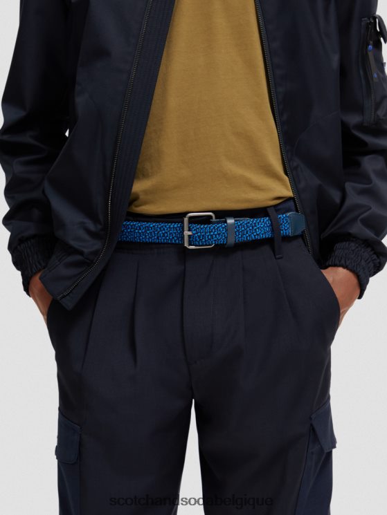 accessoires Scotch & Soda ceinture à bande à finitions en cuir- Scotch and Soda Belgique combinaison c 6BZRBF713