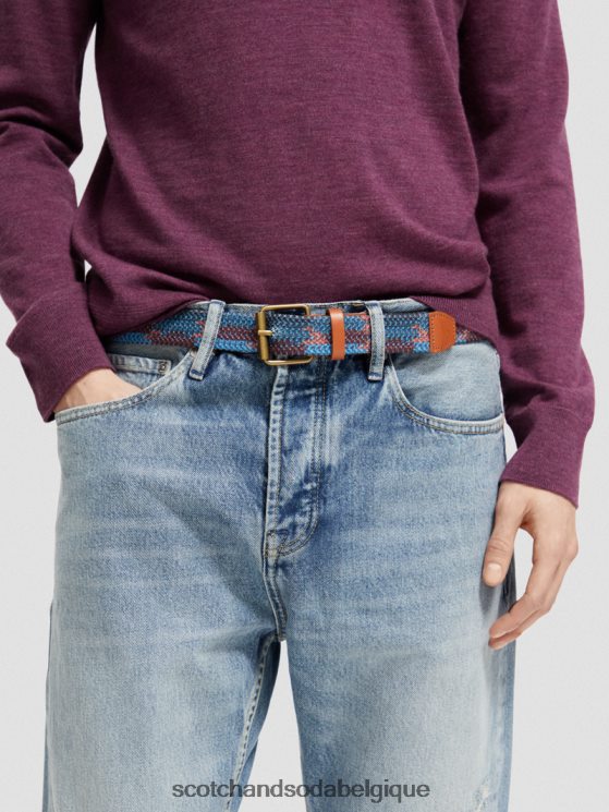 accessoires Scotch & Soda ceinture à bande à finitions en cuir- Scotch and Soda Bruxelles combiner un 6BZRBF714