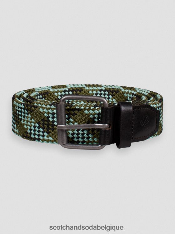 accessoires Scotch & Soda ceinture à bande à finitions en cuir- Scotch and Soda Namur combo b 6BZRBF715