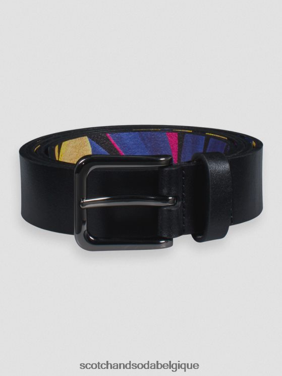 accessoires Scotch & Soda ceinture en cuir- Scotch and Soda Belgique noir 6BZRBF722