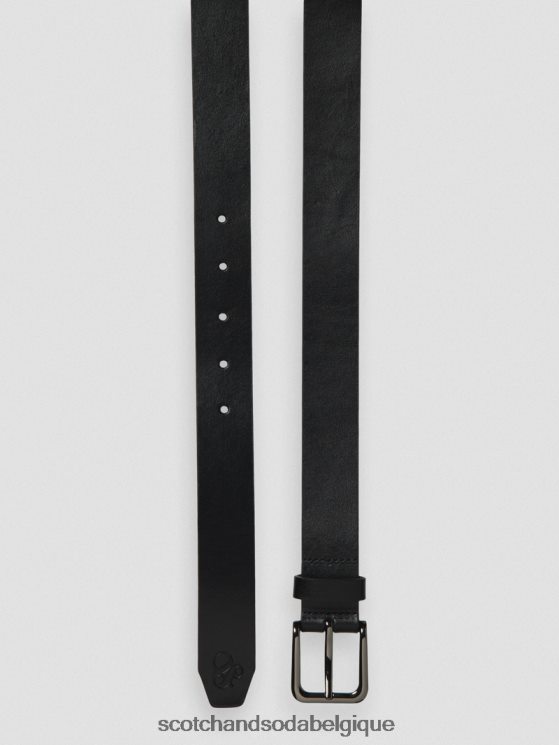 accessoires Scotch & Soda ceinture en cuir- Scotch and Soda Belgique noir 6BZRBF722
