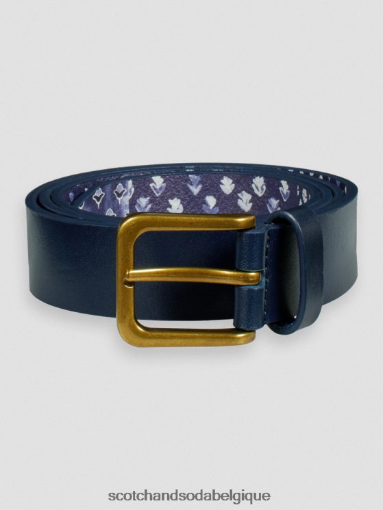 accessoires Scotch & Soda ceinture en cuir- Scotch and Soda Bruxelles marin 6BZRBF723