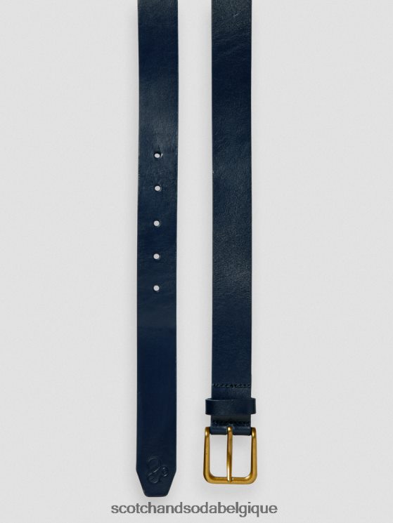 accessoires Scotch & Soda ceinture en cuir- Scotch and Soda Bruxelles marin 6BZRBF723