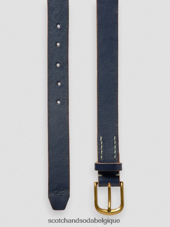 accessoires Scotch & Soda ceinture en cuir- Scotch and Soda Liﾨﾨge marine 6BZRBF717