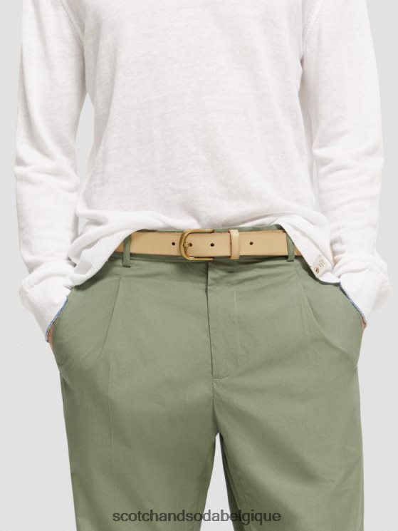accessoires Scotch & Soda ceinture en cuir- Scotch and Soda femme sable 6BZRBF716