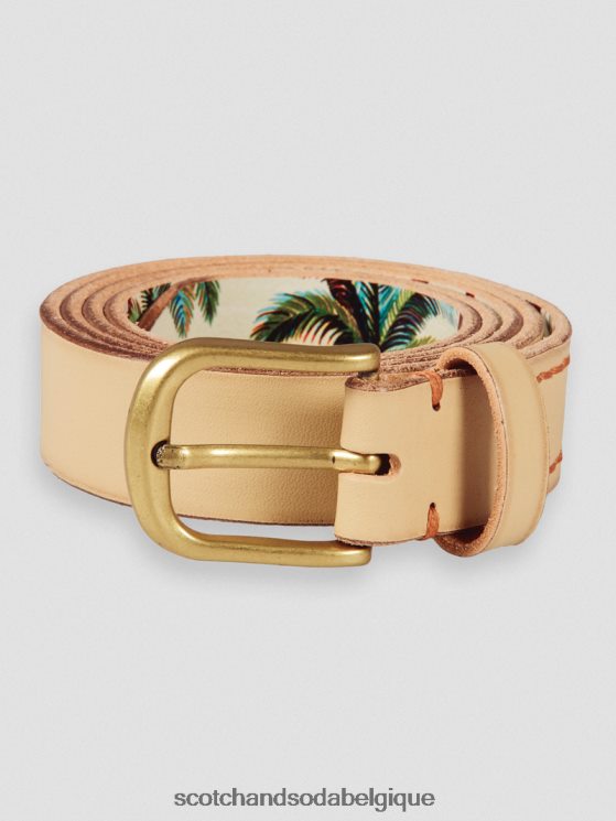 accessoires Scotch & Soda ceinture en cuir- Scotch and Soda femme sable 6BZRBF716