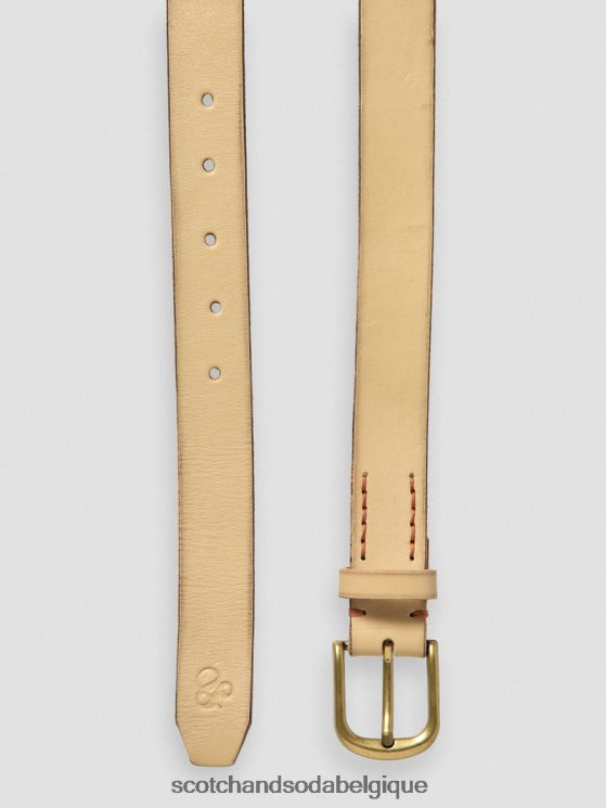 accessoires Scotch & Soda ceinture en cuir- Scotch and Soda femme sable 6BZRBF716