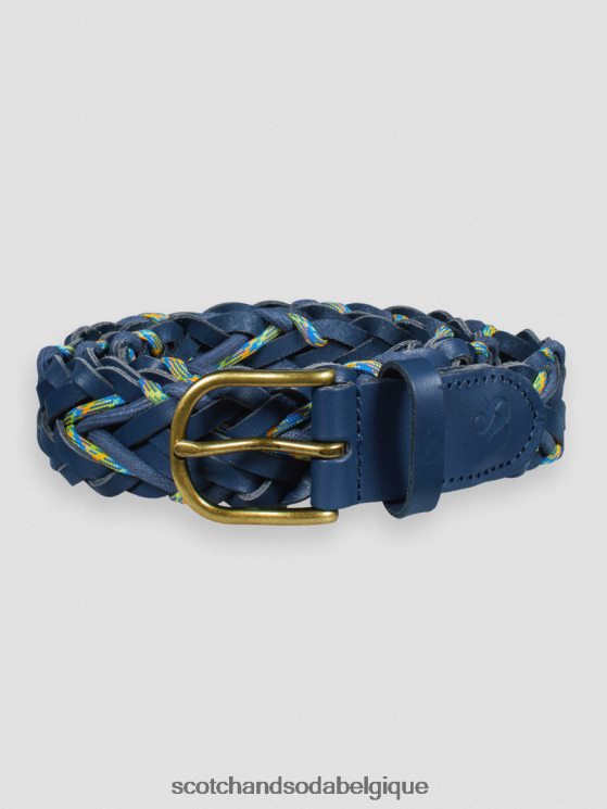 accessoires Scotch & Soda ceinture en cuir tressé et cordon- Scotch and Soda shop near me marin 6BZRBF720