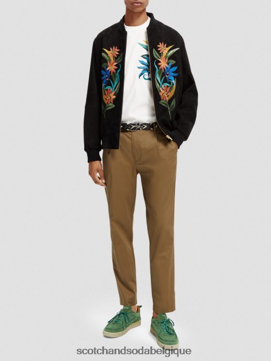 accessoires Scotch & Soda ceinture en cuir tressé et cordon- Scotch and Soda shop online noir 6BZRBF719