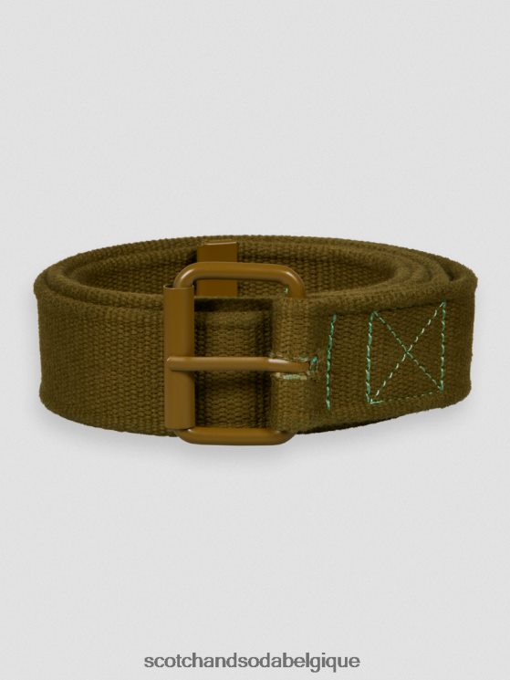 accessoires Scotch & Soda ceinture en toile- Scotch and Soda shop near me kaki 6BZRBF711