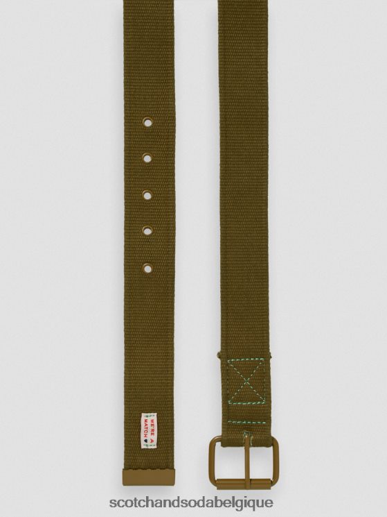 accessoires Scotch & Soda ceinture en toile- Scotch and Soda shop near me kaki 6BZRBF711