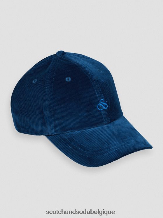 accessoires Scotch & Soda casquette en velours côtelé- Scotch and Soda Namur marin 6BZRBF706