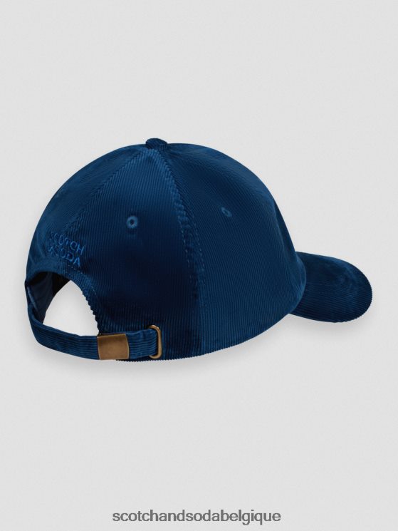 accessoires Scotch & Soda casquette en velours côtelé- Scotch and Soda Namur marin 6BZRBF706