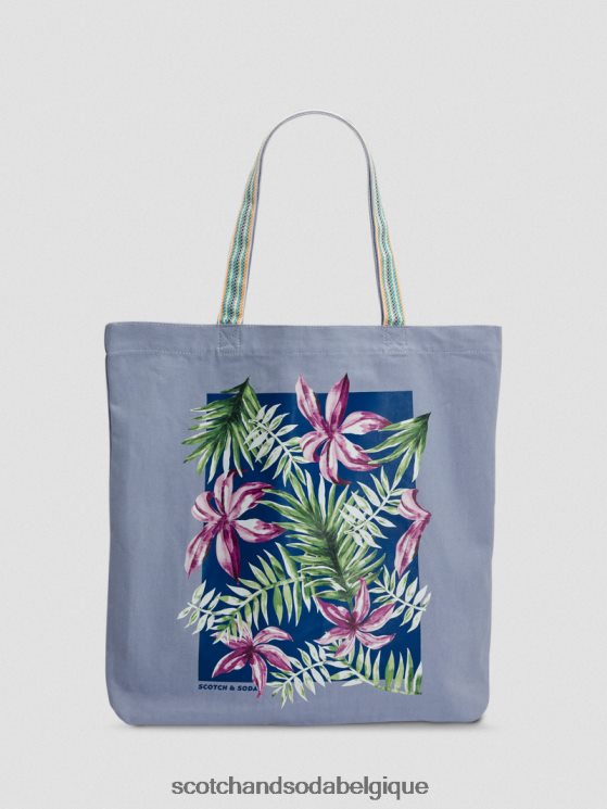 accessoires Scotch & Soda sac fourre-tout en toile- Scotch and Soda Bruxelles gris clair 6BZRBF705