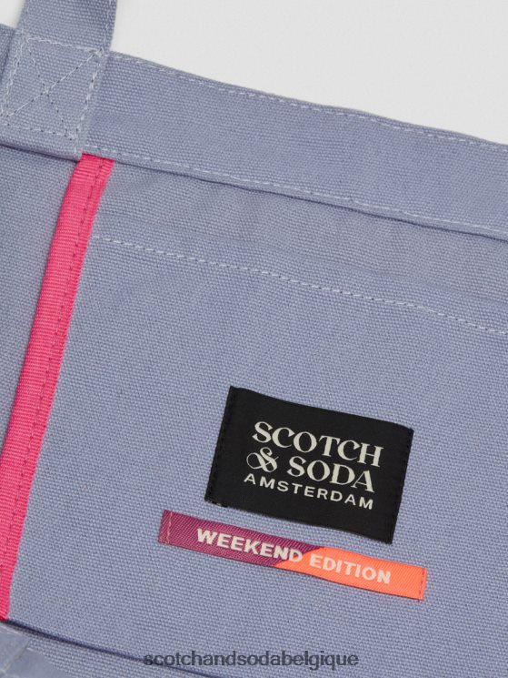 accessoires Scotch & Soda sac fourre-tout en toile- Scotch and Soda Bruxelles gris clair 6BZRBF705
