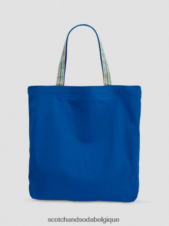 accessoires Scotch & Soda sac fourre-tout en toile- Scotch and Soda outlet iris bleu 6BZRBF703