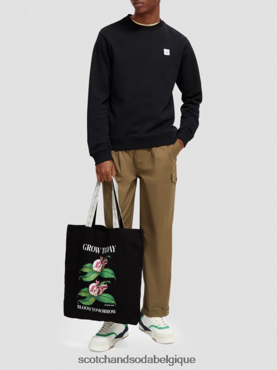 accessoires Scotch & Soda sac fourre-tout en toile- Scotch and Soda parfum noir 6BZRBF700
