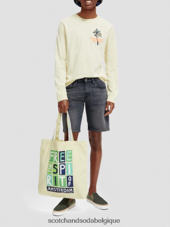 accessoires Scotch & Soda sac fourre-tout en toile- Scotch and Soda shop near me jonquille 6BZRBF702