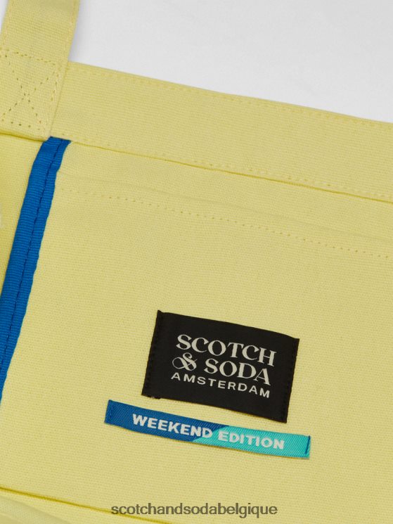 accessoires Scotch & Soda sac fourre-tout en toile- Scotch and Soda shop near me jonquille 6BZRBF702