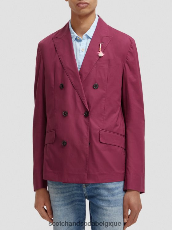 vêtements Scotch & Soda blazer léger à double boutonnage- Scotch and Soda Namur dahlia 6BZRBF661