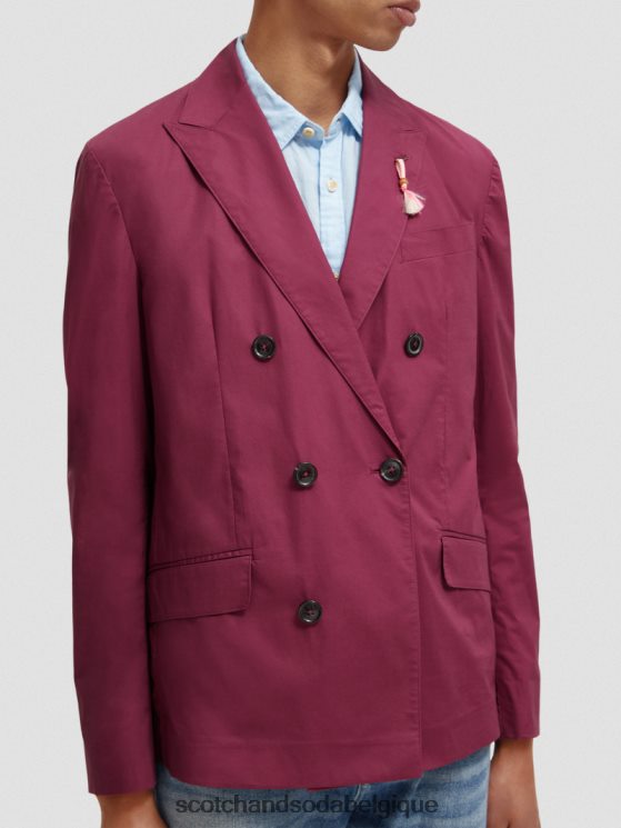 vêtements Scotch & Soda blazer léger à double boutonnage- Scotch and Soda Namur dahlia 6BZRBF661